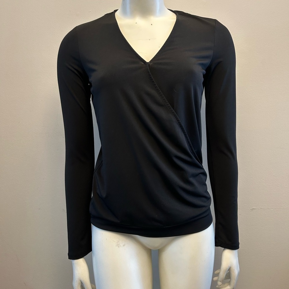 Kismet Black Long Sleeve Wrap Top - Picture 8 of 9